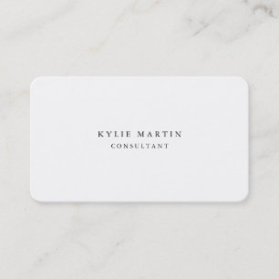 Minimalist Feminine Black & White Professional Business Card