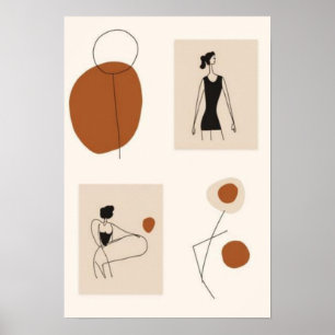 Minimalist Feminine Gallery Wall Art Set Modern