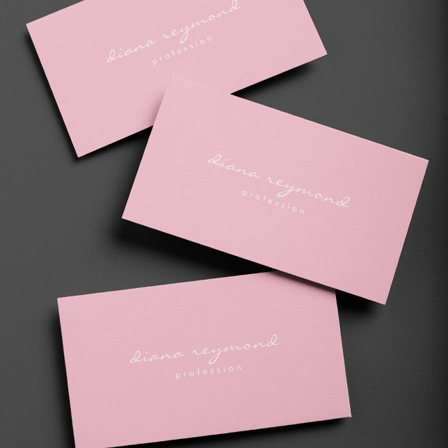 Minimalist feminine professional pink business card (Creator Uploaded)