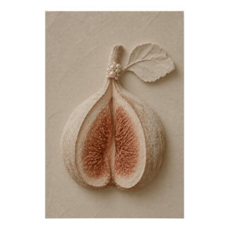 Minimalist Fig Botanical Wall Art | Neutral