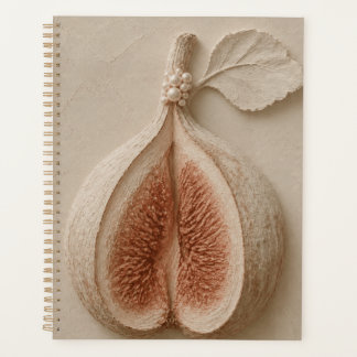 Minimalist Fig Notebook | Neutral Botanical Planner