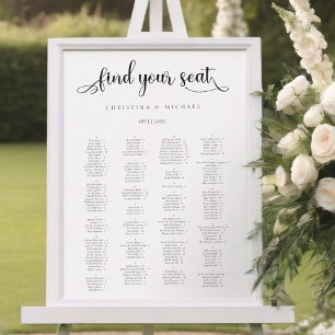Minimalist Find Your Seat   Guest Seating Chart