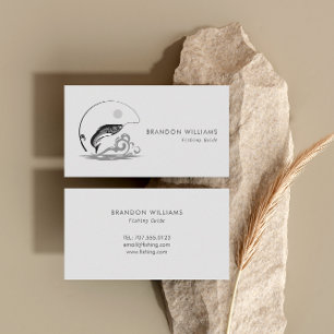 Minimalist Fishing Guide Fishing Charters Business Card