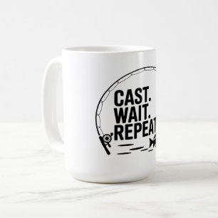 Minimalist Fishing T-Shirt -Simple Outdoor Style Coffee Mug