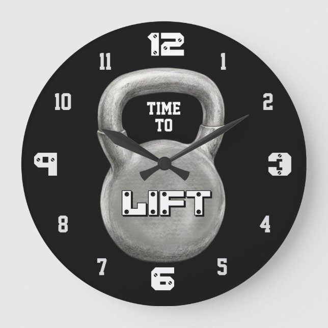 Minimalist Fitness Motivation Large Clock (Front)