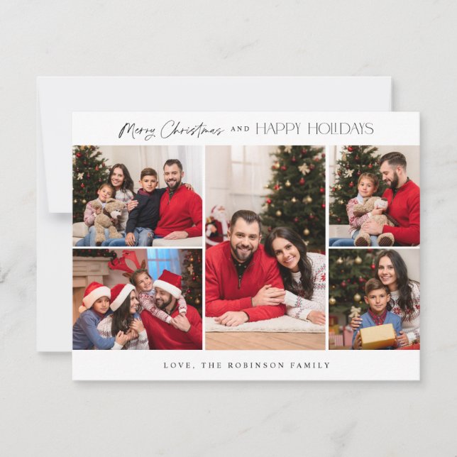 Minimalist Five Photo Merry Christmas - Smaller VS (Front)