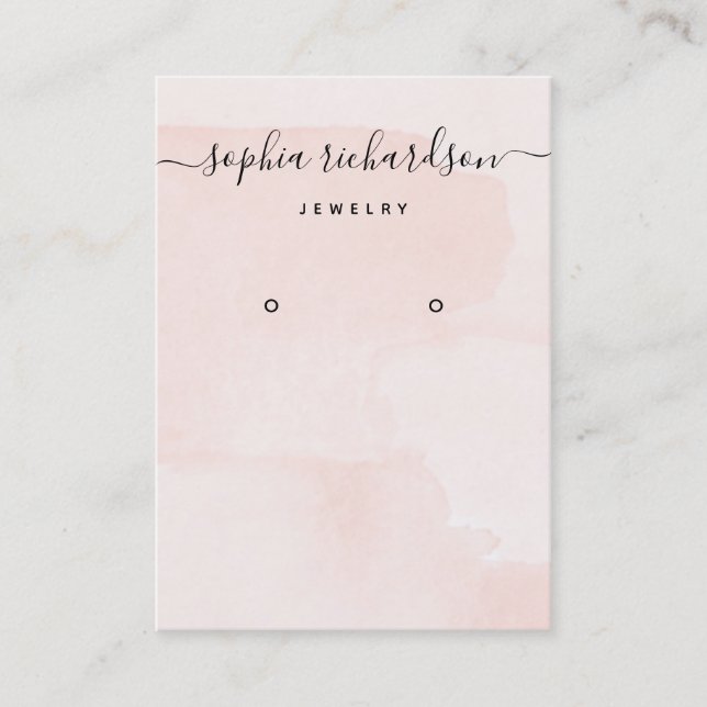 Minimalist Flair Blush | Earring Display Card (Front)