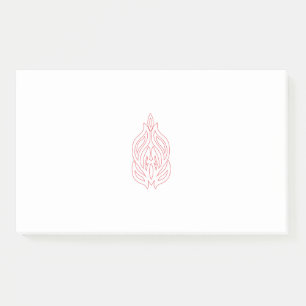Minimalist Flame Line Art Aesthetic Notes Pad