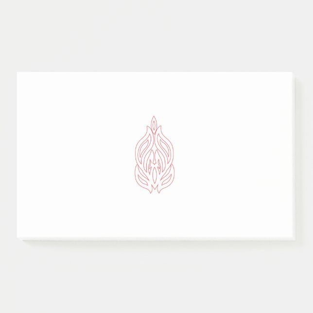 Minimalist Flame Line Art Aesthetic Notes Pad (Front)