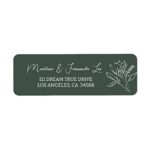 Minimalist Floral Address