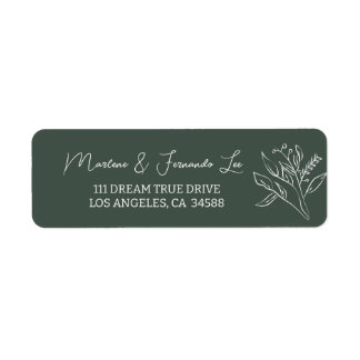 Minimalist Floral Address