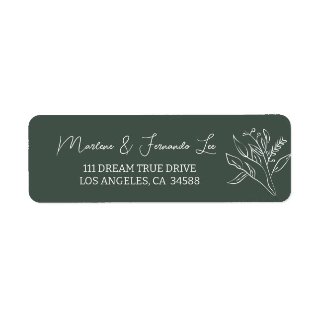 Minimalist Floral Address (Front)