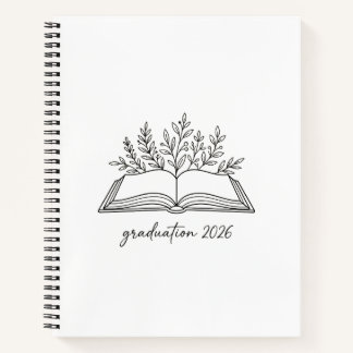 Minimalist Floral Book Graduation 2026