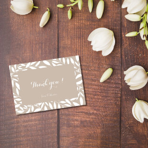Minimalist Floral Bridal Shower Thank You Card