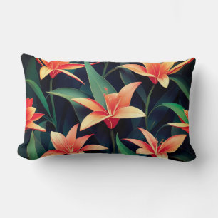 Minimalist Floral Charm Seamless Pattern Lumbar Cushion