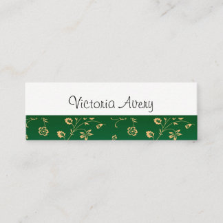 Minimalist Floral Design Modern Personalised Mini Business Card