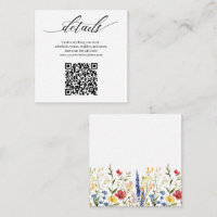 Minimalist Floral Handwritten Wedding Details