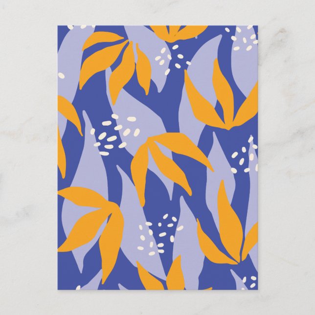 Minimalist floral holiday postcard (Front)