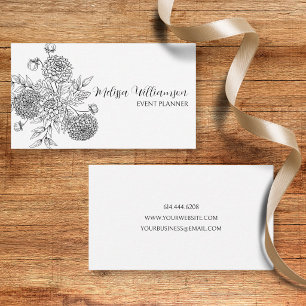 Minimalist Floral Illustration  Business Card