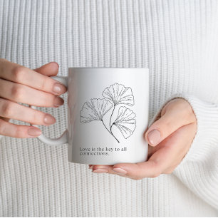 Minimalist Floral Inspirational Heartfelt Quote Coffee Mug