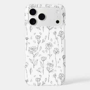 Minimalist Floral Line Art iPhone Case