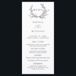 Minimalist Floral Line Art Wedding Flat Menu<br><div class="desc">Black and white minimalist floral line art wedding menu featuring elegant botanical illustration and modern typography, perfect for minimalist wedding receptions. Complete your reception table setting with this elegant Minimalist Floral Line Art Wedding Flat Menu, designed with delicate black and white botanical line art and refined minimalist typography. The monochrome...</div>