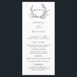 Minimalist Floral Line Art Wedding Flat Menu<br><div class="desc">Black and white minimalist floral line art wedding menu featuring elegant botanical illustration and modern typography, perfect for minimalist wedding receptions. Complete your reception table setting with this elegant Minimalist Floral Line Art Wedding Flat Menu, designed with delicate black and white botanical line art and refined minimalist typography. The monochrome...</div>