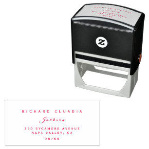 Minimalist Floral Line Art Wedding  Self-inking Stamp