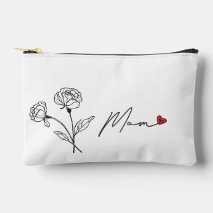 Minimalist Floral Mum Cosmetic Bag Gift