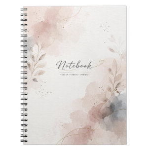 Minimalist Floral Notebook Aesthetic Watercolor