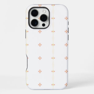 Minimalist Floral Pattern on White Background iPhone 16 Pro Max Case
