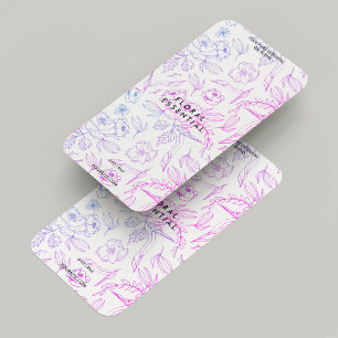 Minimalist Floral Purple Blue Modern