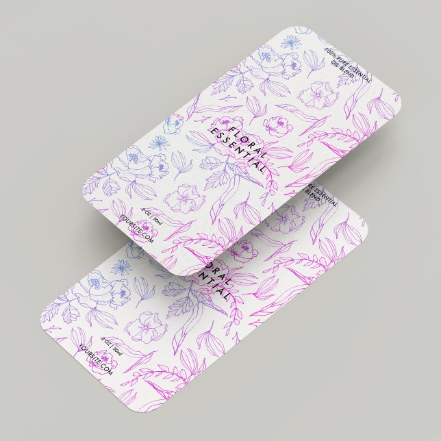 Minimalist Floral Purple Blue Modern (Minimalist Floral Purple Blue Modern Label
)