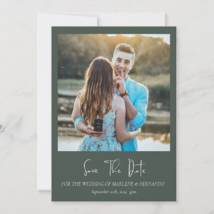 Minimalist Floral Save the Date  Invitation