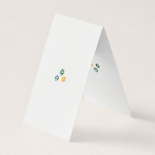 Minimalist Floral Tent Card Elegant Wedding