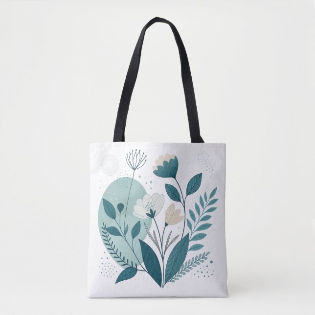 Minimalist Floral Tote Bag (Front)