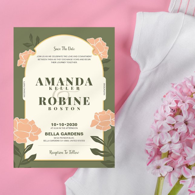 Minimalist Floral Wedding Invitation (Creator Uploaded)
