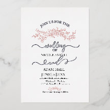 Minimalist Floral Wedding Invitation | Elegant Bot