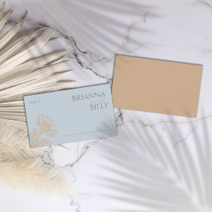 Minimalist Floral Wedding Place Card