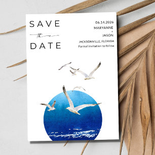 Minimalist Florida Beach Wedding Photo Save The Date