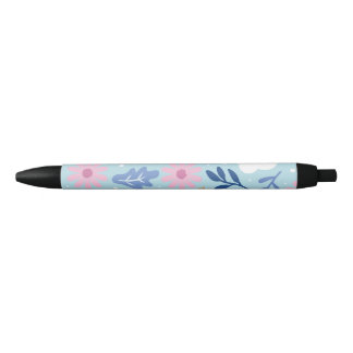 Minimalist flower black ink pen