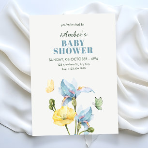 Minimalist flower bouquet  invitation
