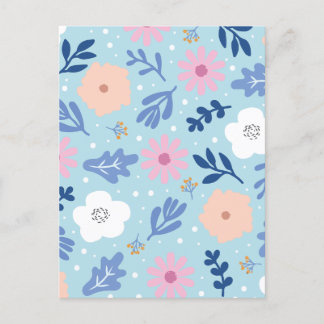 Minimalist flower holiday postcard