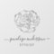 Minimalist Flower Line Art Typography in Black