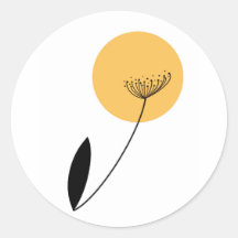 Minimalist flower sticker