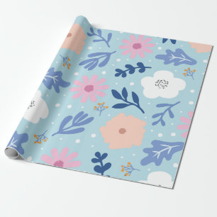 Minimalist flower wrapping paper