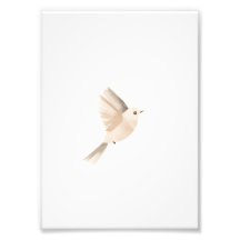 Minimalist flying bird poster – Soft wall art