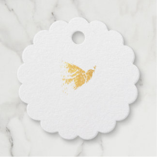 Minimalist Flying Peace Dove Graphic T-Shirt Favour Tags