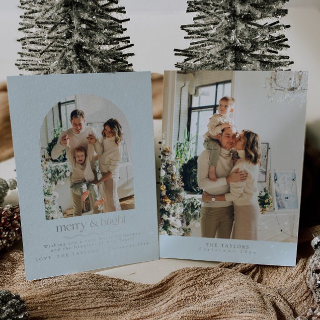 Minimalist Foil Photo Family Christmas Card (Creator Uploaded)