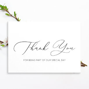 Minimalist Folded Wedding Thank You Card